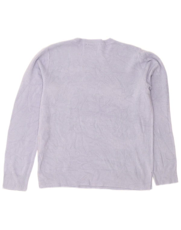 Marks & Spencer Dame sweater med rund hals DK 12 Medium Blue Acryl