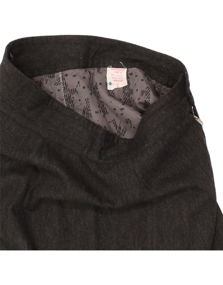 UNIFORM Womens Straight Skirt IT 44 Medium W28 Grey Polyester Vintage Uniform and Second-Hand Uniform from Messina Hembry 