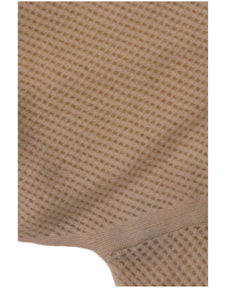 LIU JO Dame Crop Hæklet Boat Neck Jumper Sweater UK 12 Medium White