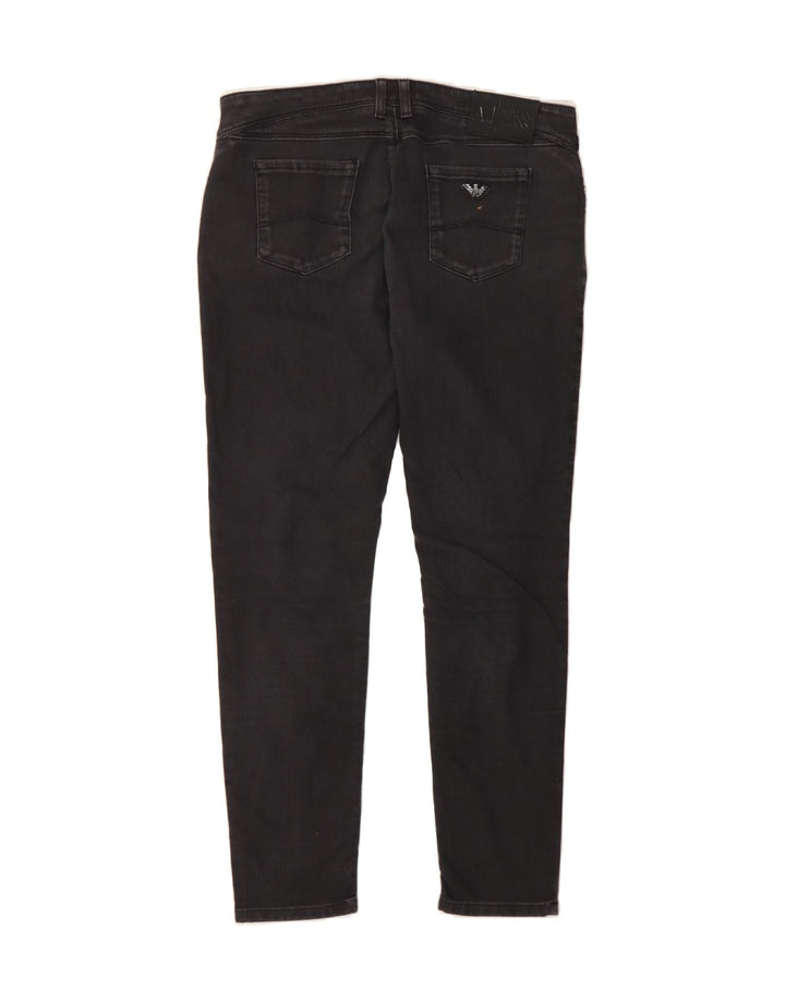 ARMANI Womens Skinny Jeans W30 L27 Black Cotton Vintage Armani and Second-Hand Armani from Messina Hembry 