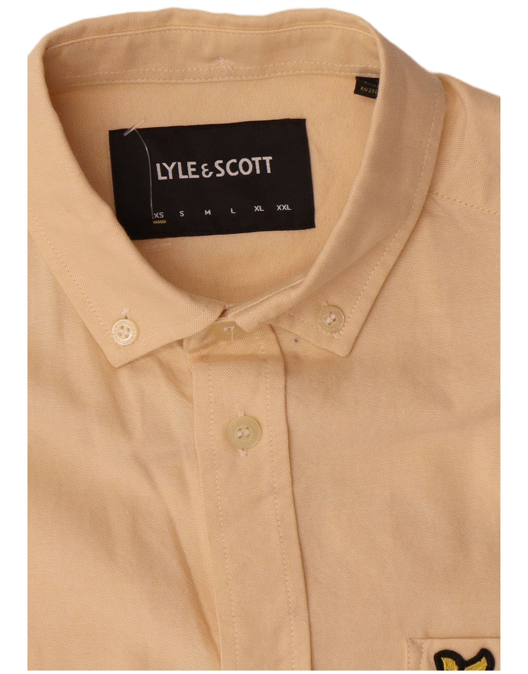 Lyle & Scott Herreskjorte XS Gul bomuld