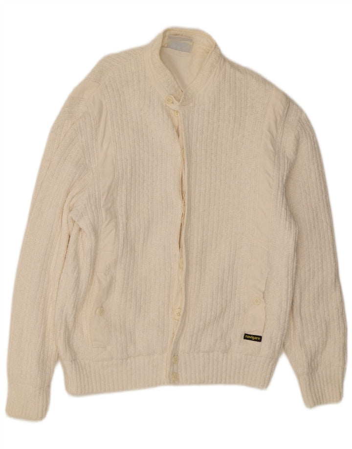 Navigare Herre Cardigan Sweater IT 50/52 Medium White