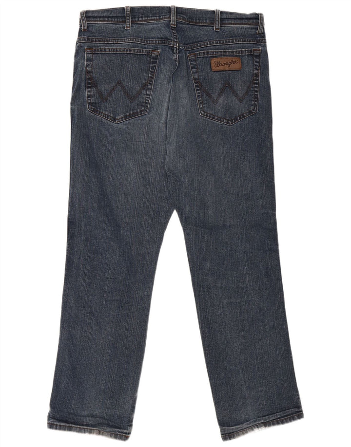 WRANGLER Herre Texas Straight Jeans W34 L30 Blå Bomuld