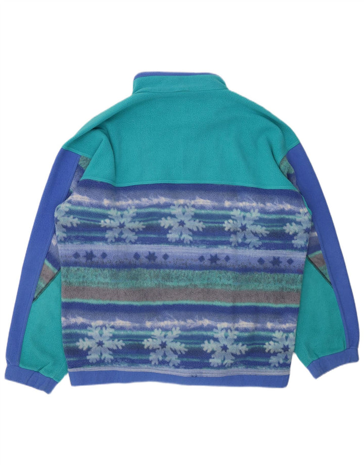 COLMAR Fleecetrøje med lynlås til mænd 2XL Blue Fair Isle