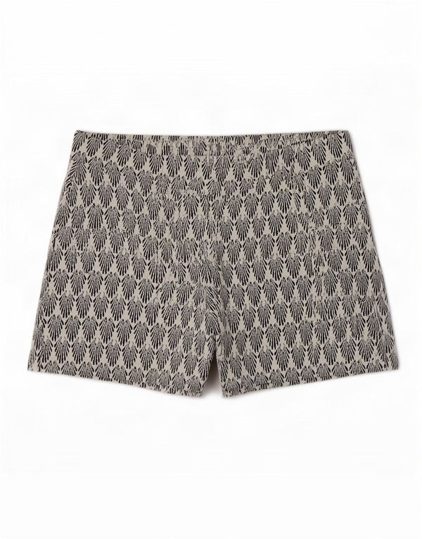 Zara Womens Abstrakt mønster Hot Pants Large W30 White Polyester