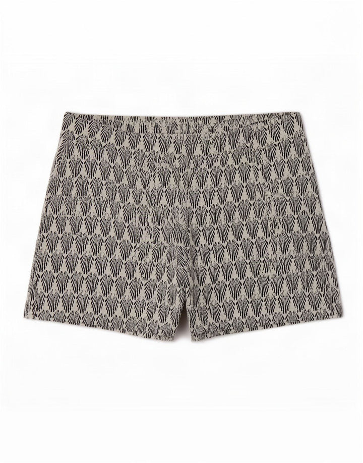 Zara Womens Abstrakt mønster Hot Pants Large W30 White Polyester