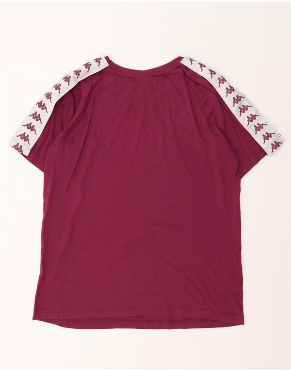 Kappa Grafisk T-shirt top til kvinder DK 16 Stor lilla Colourblock Bomuld