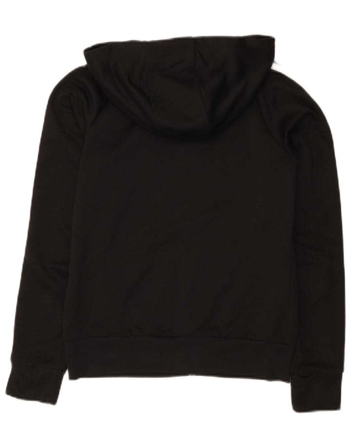 Adidas hættetrøje med lynlås til drenge 11-12 år Sort polyester