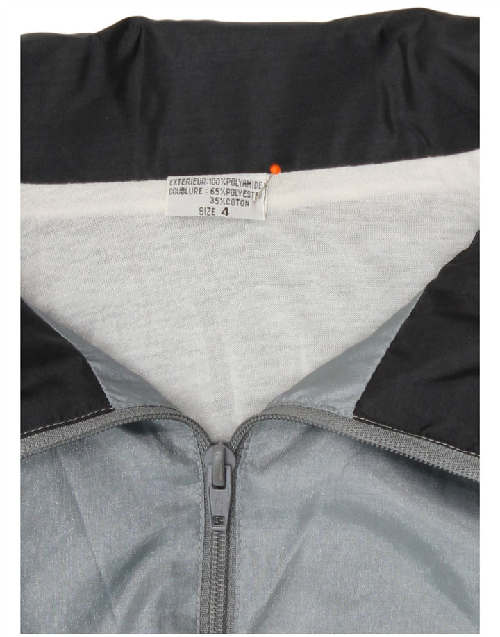 Vintage træningsdragt til mænd Topjakke XL Grå Geometrisk Polyamid