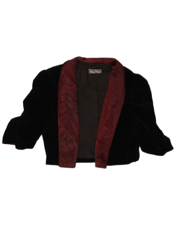 VERA MONT Womens Open Bolero Jacket UK 14 Large Black Bomuld