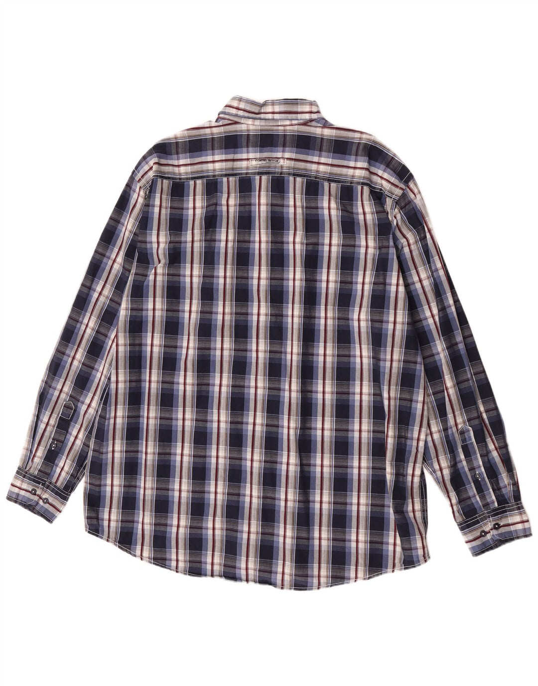 Camel Active Herreskjorte XL Navyblå Plaid Bomuld