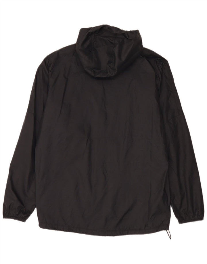 Nike Regnjakke med hætte til mænd UK 38 Medium Sort Nylon
