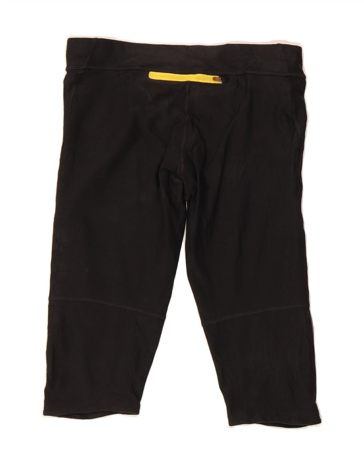 NIKE Womens Dri Fit Graphic Bermuda Sport Shorts UK 12 Medium Black Vintage Nike and Second-Hand Nike from Messina Hembry 
