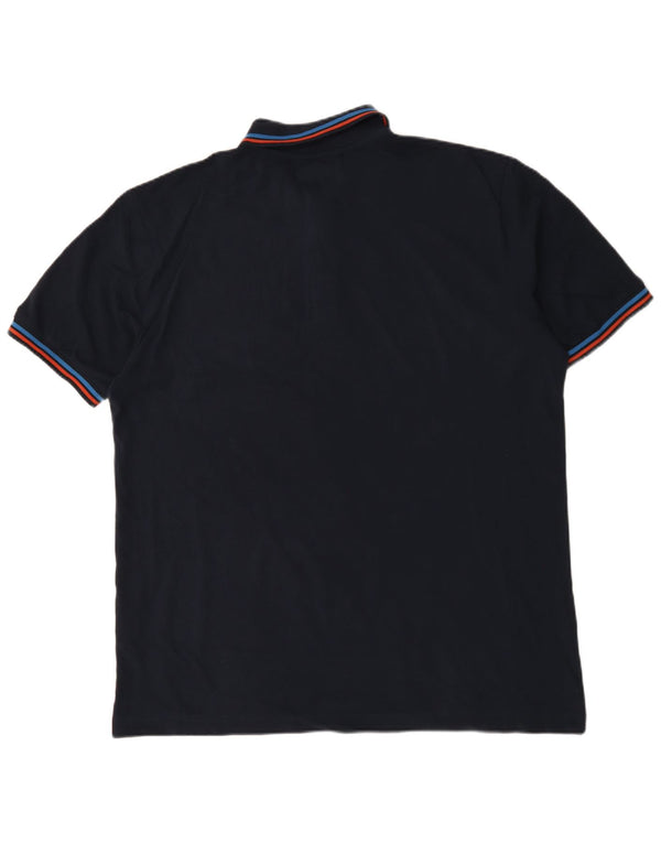 Kappa Mens Polo Shirt 2XL Black Cotton