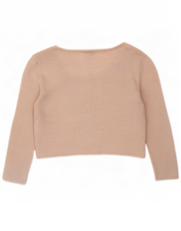 Topshop Dame Crop Cardigan Sweater UK 14 Medium Pink Akryl