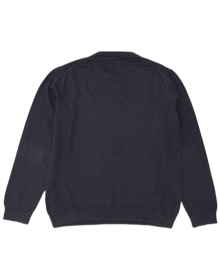Gant herre rund hals sweater stor marineblå bomuld