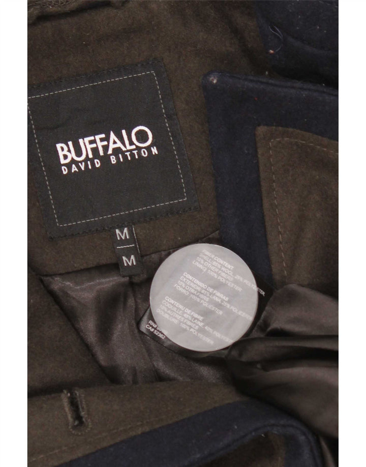 Buffalo Dame David Bitton Dobbeltradet Frakke UK 12 Medium Khaki