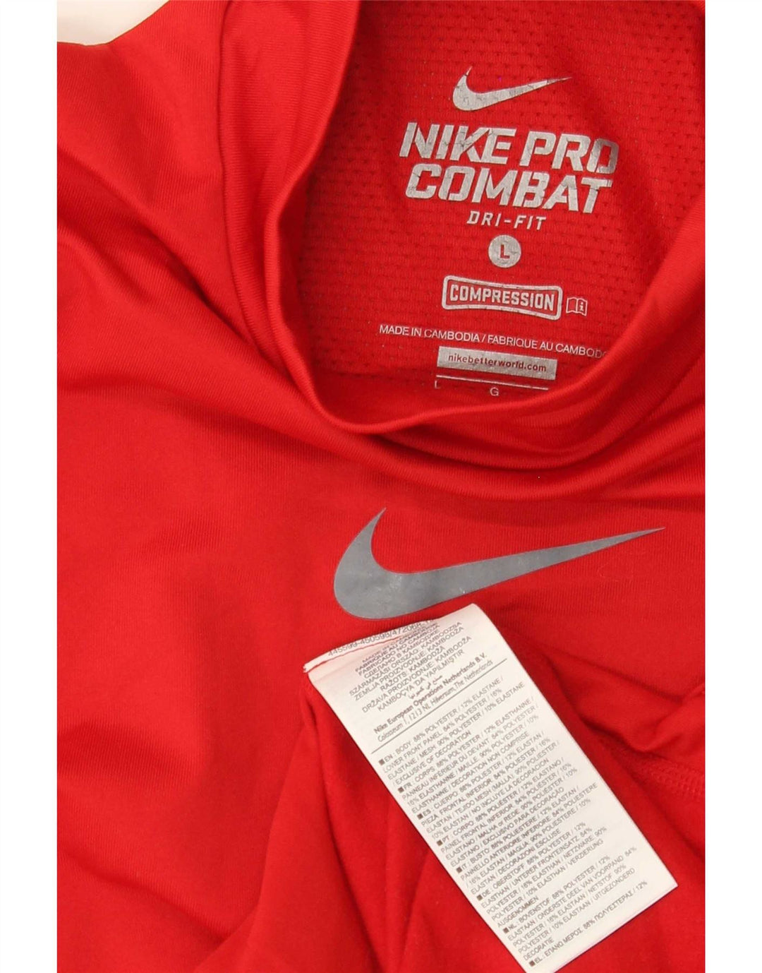 Nike Herre Dri Fit Top Langærmet Stor Rød Polyester