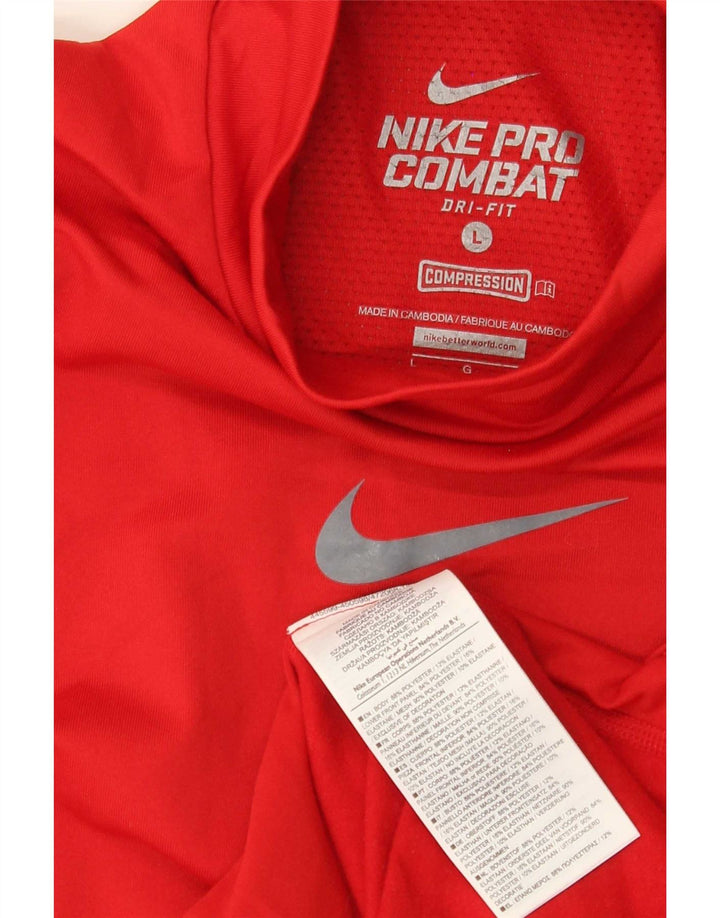 Nike Herre Dri Fit Top Langærmet Stor Rød Polyester