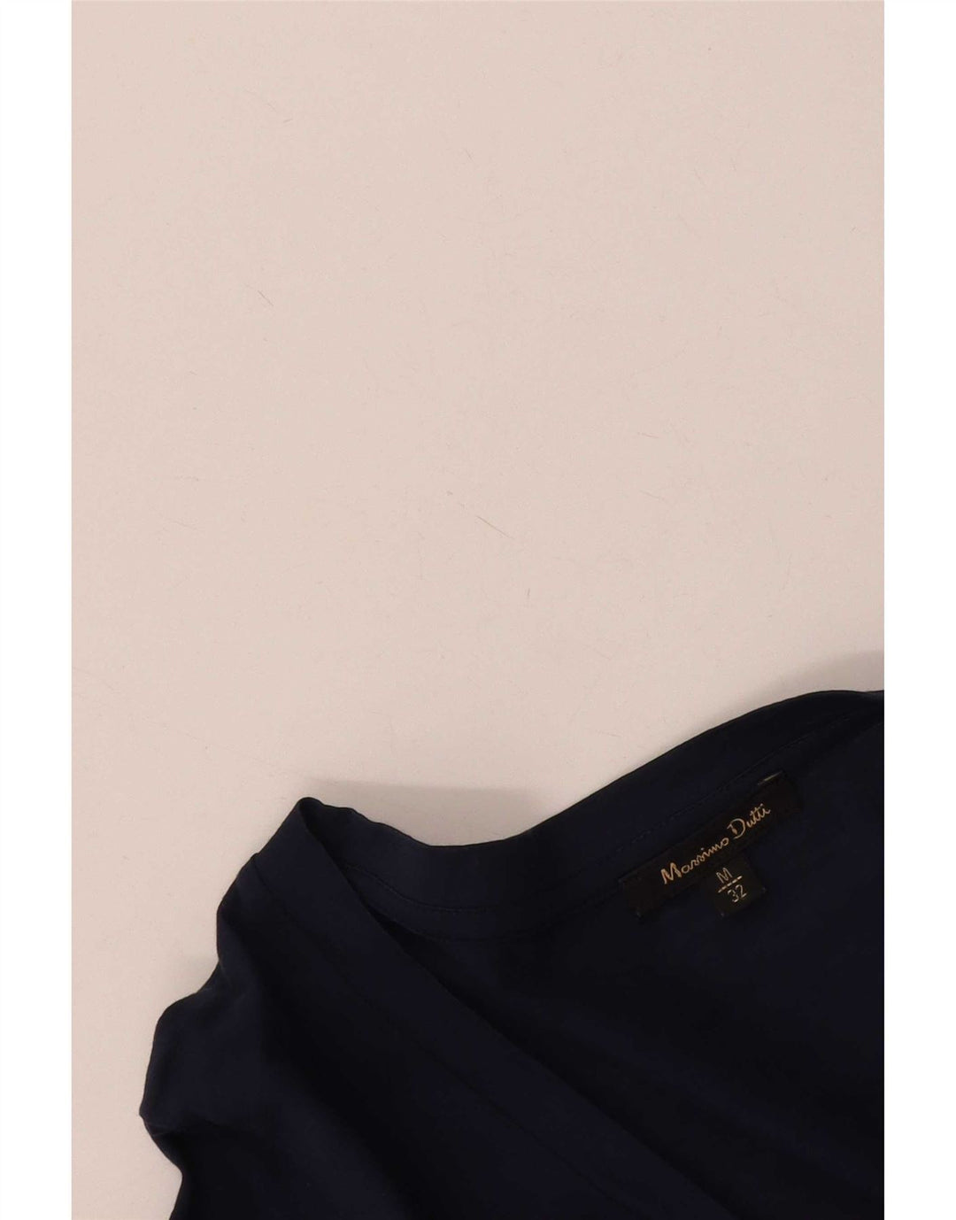 Massimo Dutti Dame 3/4 ærmet bluse Top UK 12 Medium Navy Blue
