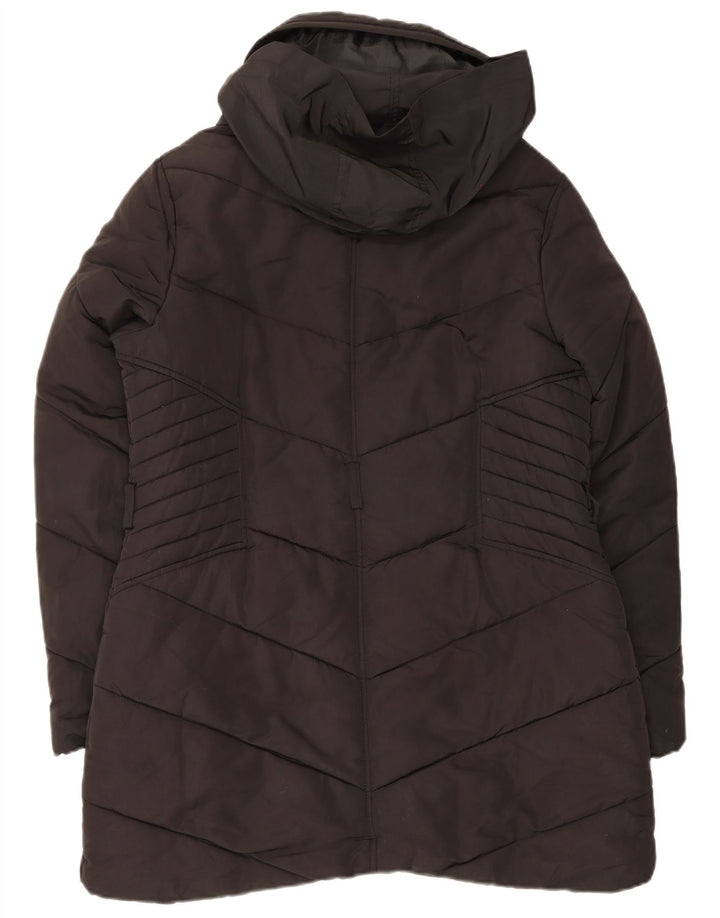 Oasis Dame Hætte Oversized Polstret Frakke UK 16 Large Black Polyester