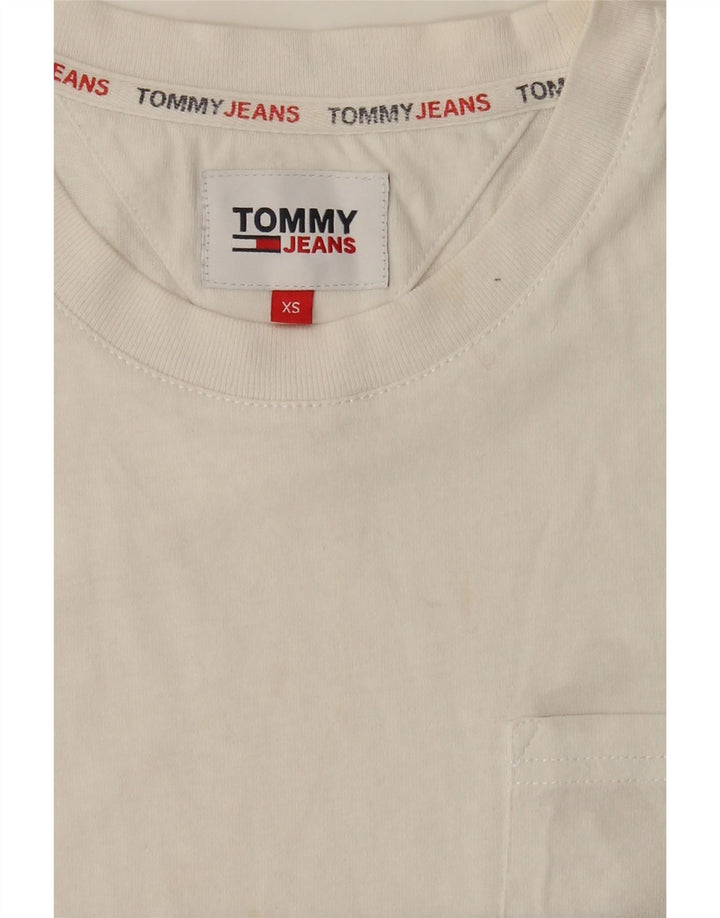 TOMMY HILFIGER Herre grafisk T-shirt Top XS Hvid