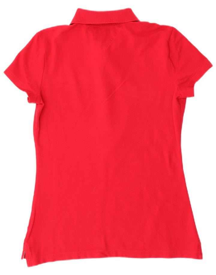 Tommy Hilfiger Dame Polo Shirt UK 10 Lille Rød