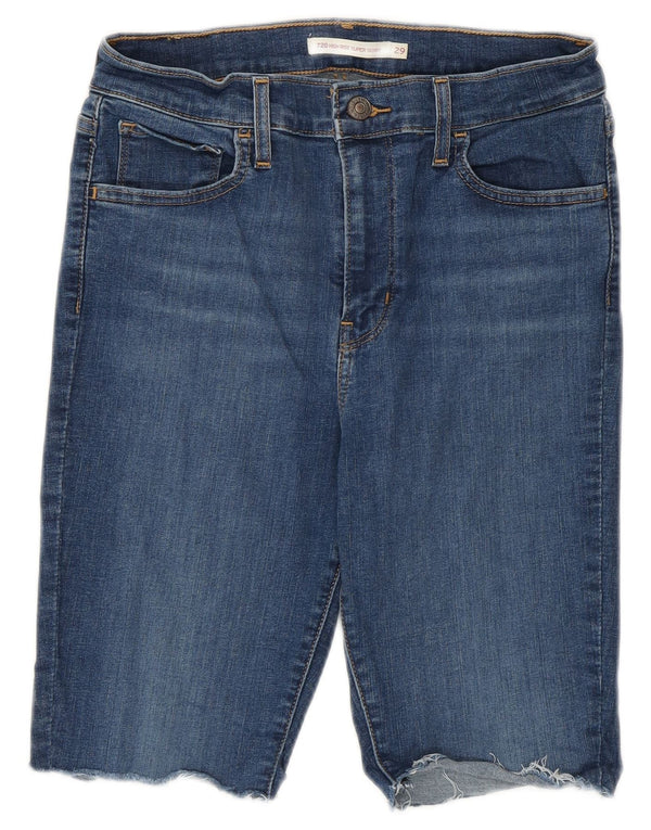 Levi's Womens 720 High-rise denimshorts W29 Medium Blue Bomuld