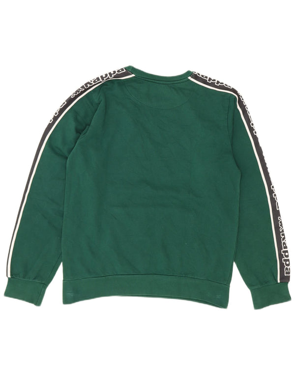 Kappa Boys Grafisk Sweatshirt Jumper 11-12 år Grøn Colourblock Bomuld