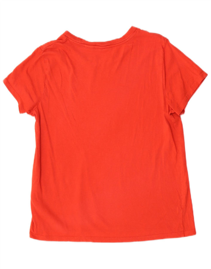 Levi's Dame T-Shirt Top UK 12 Medium Rød Bomuld