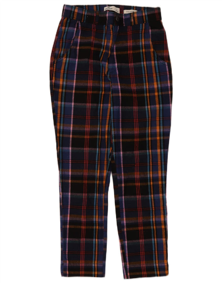 Hollister Womens Cropped Trousers Small W27 L25 Multicolored Plaid