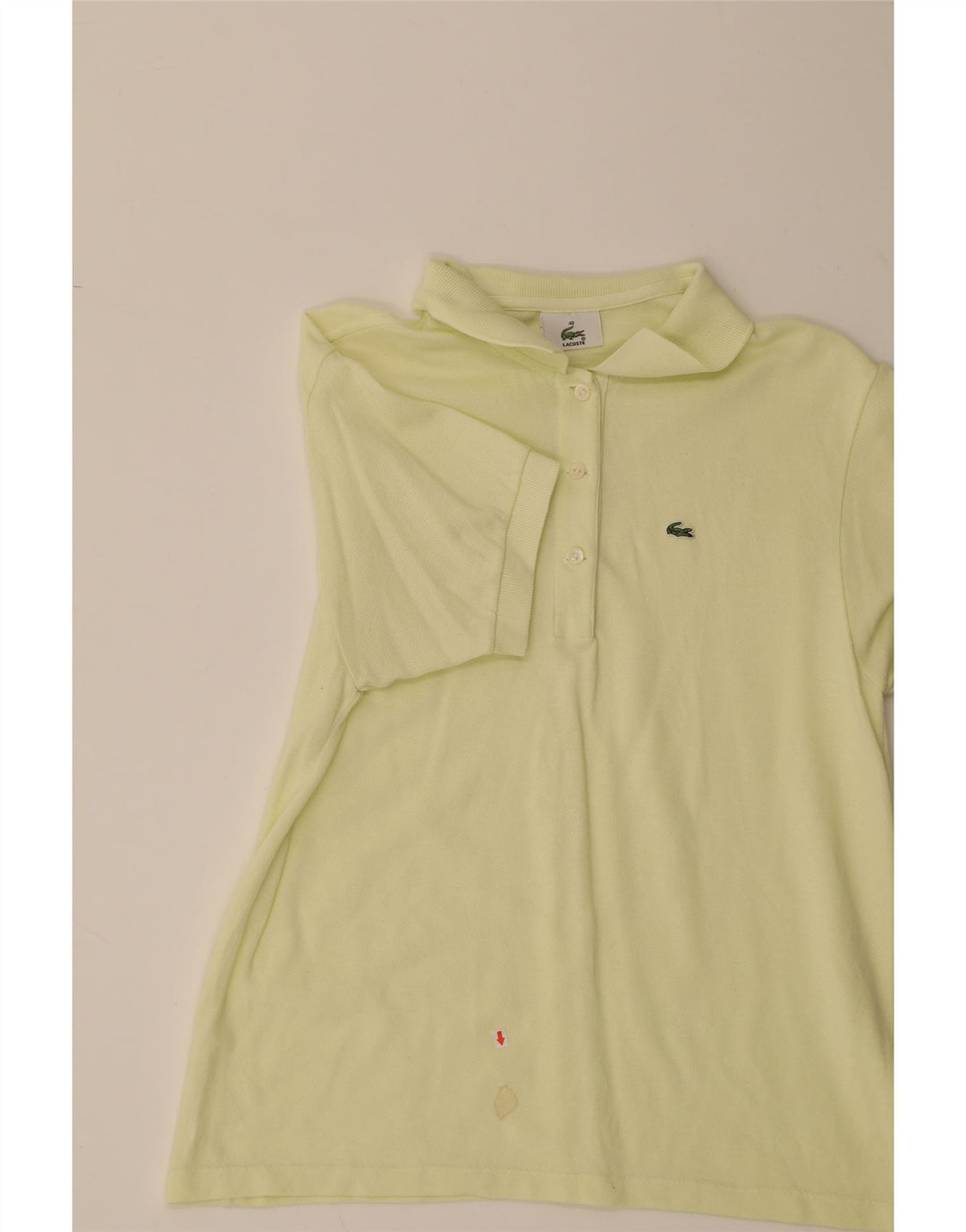 LACOSTE Womens Polo Shirt Size 40 Medium Yellow Vintage Lacoste and Second-Hand Lacoste from Messina Hembry 