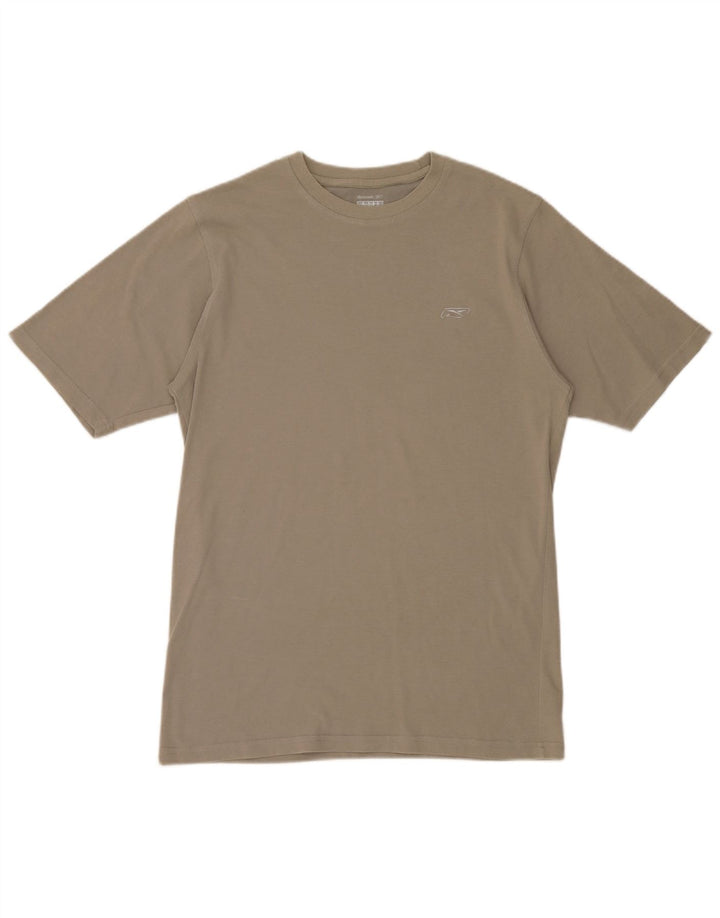 Reebok Herre T-Shirt Top Medium Khaki Bomuld