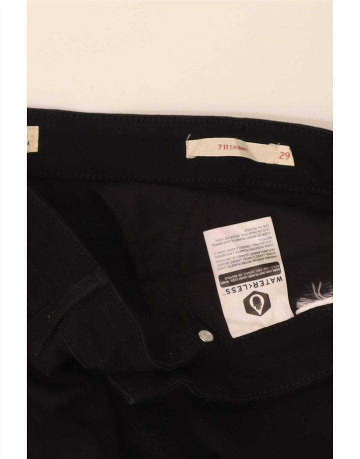 Levi's Dame 711 Skinny Jeans W29 L29 Sort