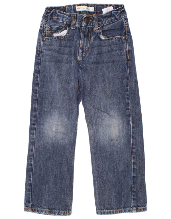 Levi's Boys 505 Regular Fit Straight Jeans 5-6 år W22 L20 Blå Bomuld
