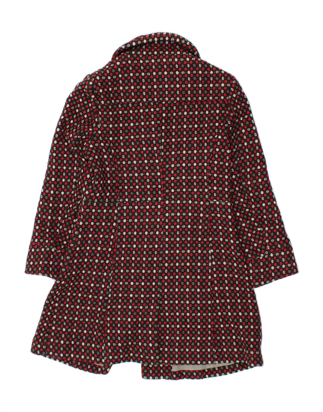 LAURA ASHLEY Womens Overcoat UK 12 Medium  Red Polka Dot Polyester Vintage Laura Ashley and Second-Hand Laura Ashley from Messina Hembry 