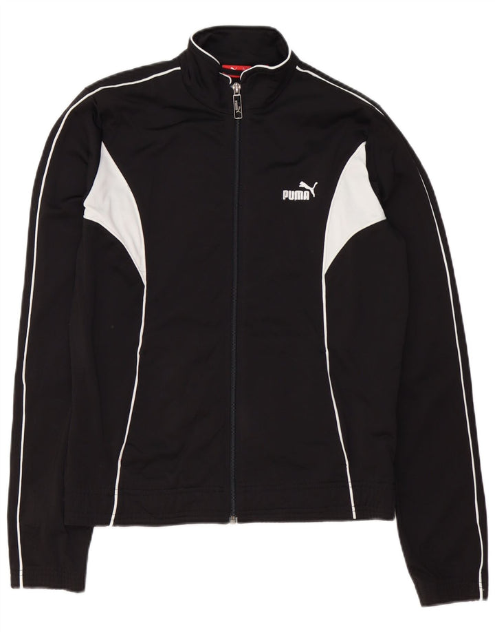 PUMA træningsdragt topjakke til kvinder UK 12 Medium Sort Colourblock Polyester