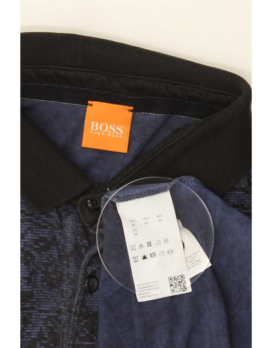 Hugo Boss herre poloshirt Medium marineblå blomster bomuld