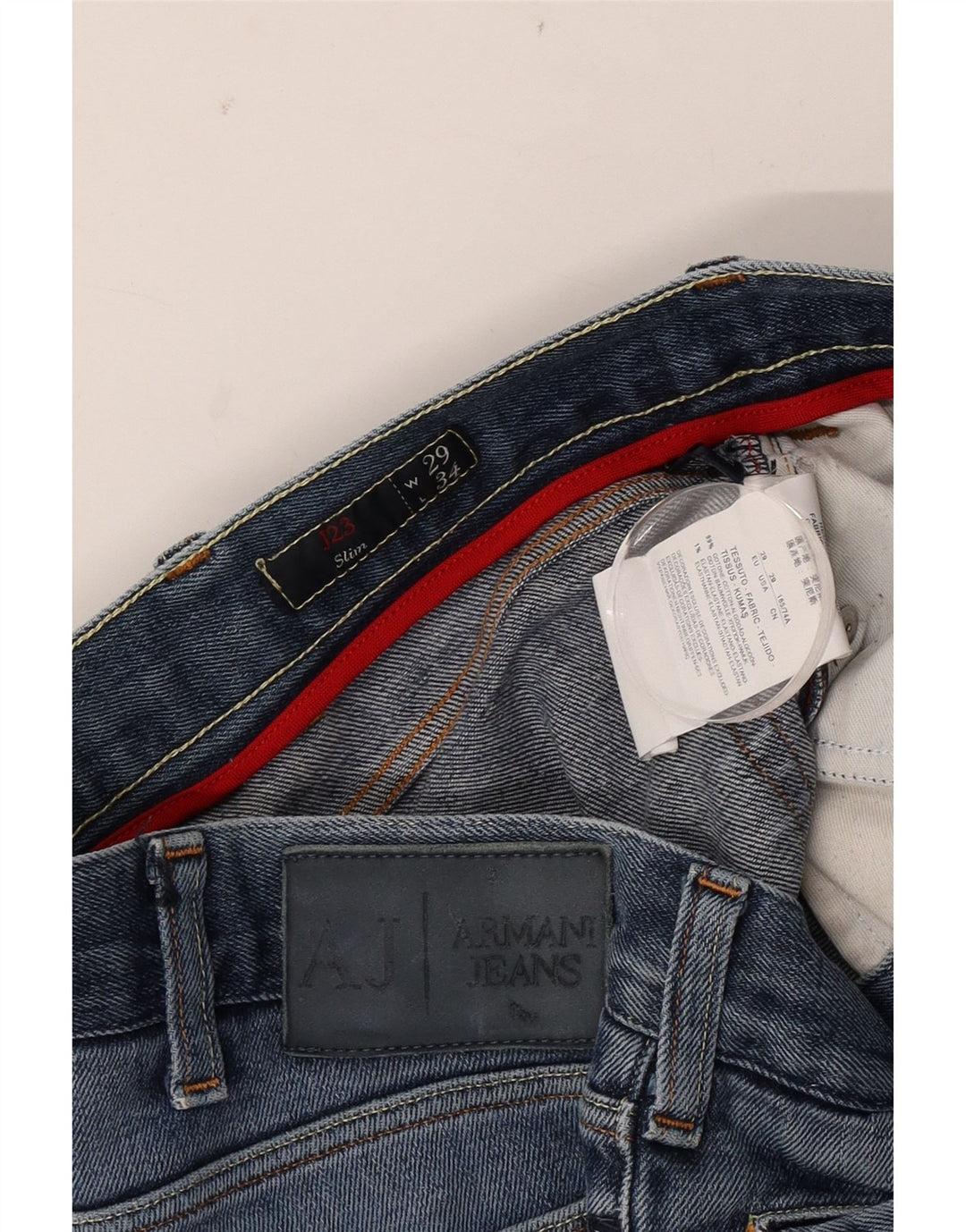 Armani Dame Slim Jeans W29 L34 Blå Bomuld