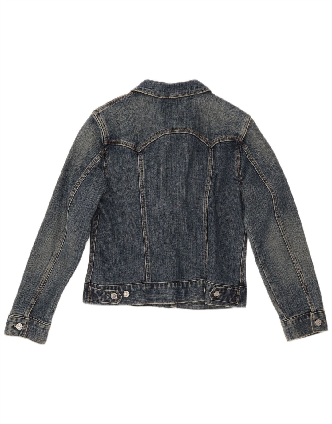 GAP Dame Crop Denim Jacket UK 10 Small Blue