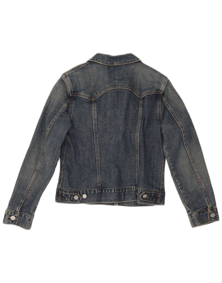 GAP Dame Crop Denim Jacket UK 10 Small Blue