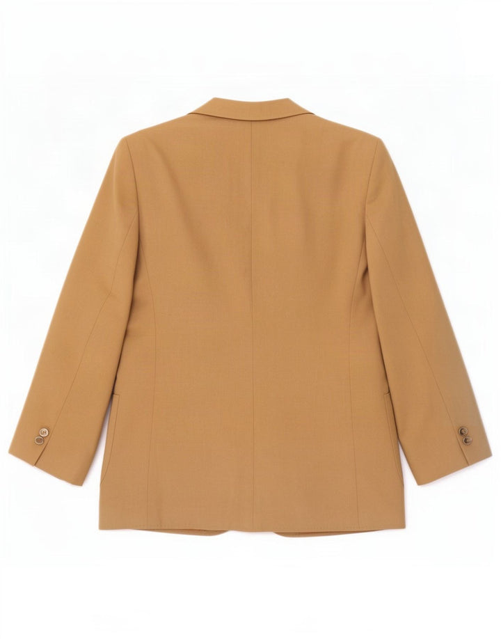 DAKS Dame 2-knaps blazerjakke UK 12 Medium Brun Uld