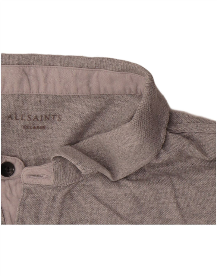 All Saints Polo Shirt til mænd 2XL Grå Bomuld