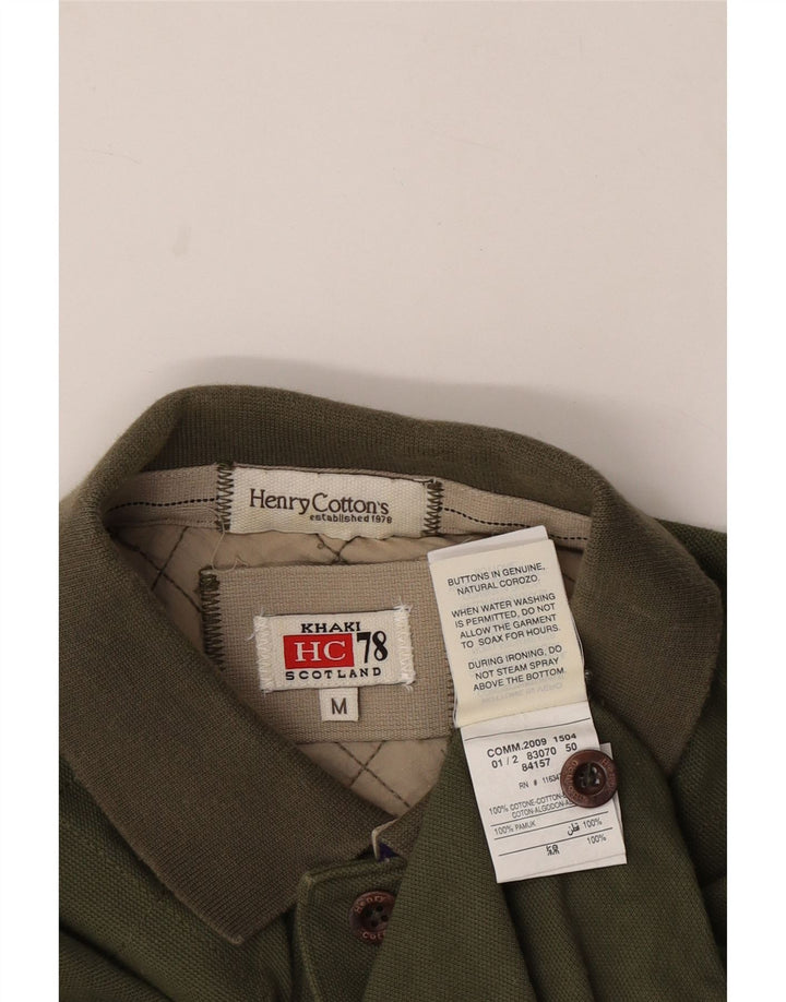 HENRY COTTONS Poloshirt til mænd Medium Khaki Bomuld