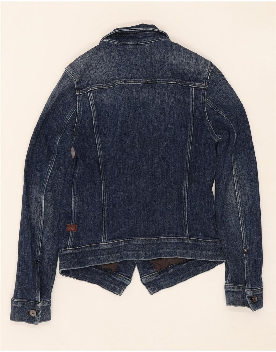 G-STAR Dame Crop denimjakke UK 6 XS Marineblå Bomuld