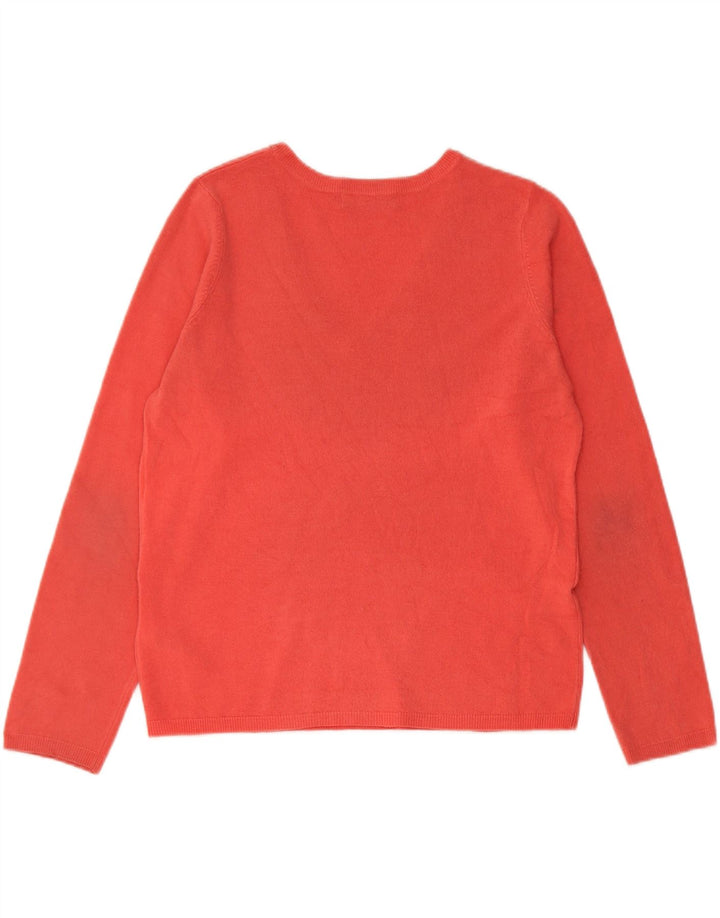 Marks & Spencer Dame V-hals sweater UK 12 Medium Rød Akryl