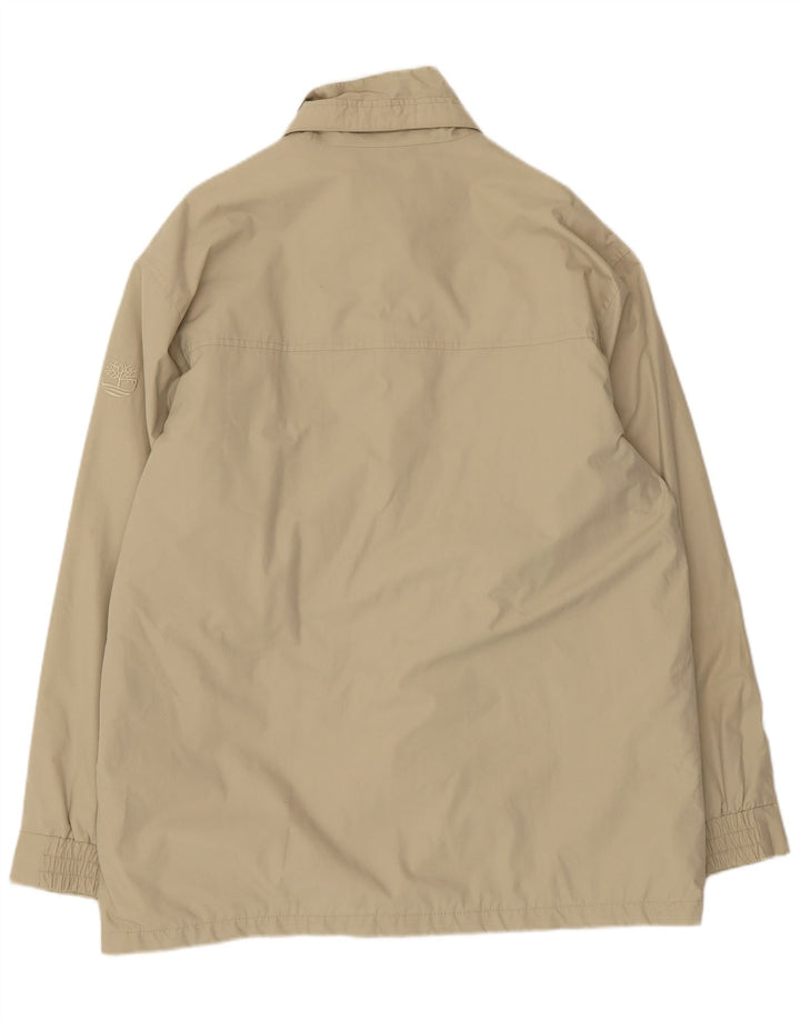 TIMBERLAND Herre Weathergear Windbreaker Jacket UK 38 Medium Beige Bomuld