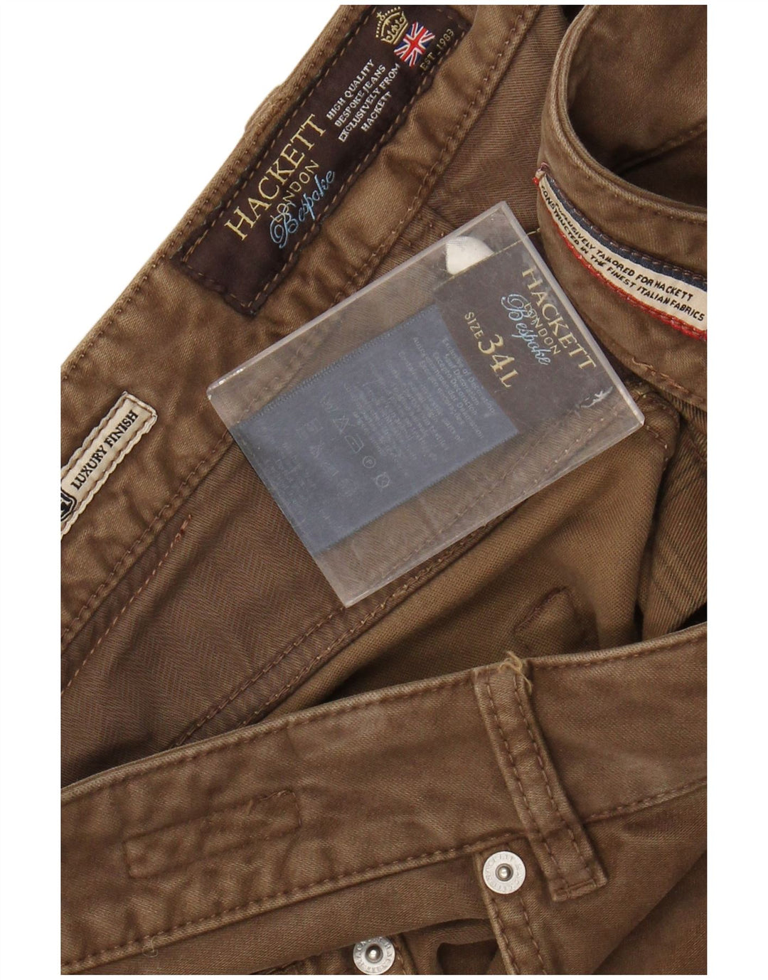 HACKETT Slim Casual Bukser til mænd W34 L34 Brun Bomuld