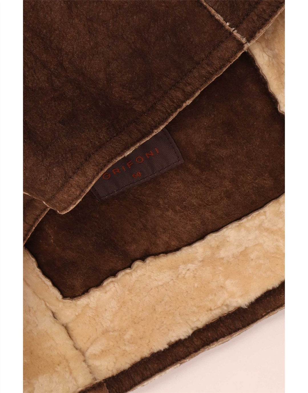 Grifoni Herre Shearling Jacket IT 50 Stor Brun