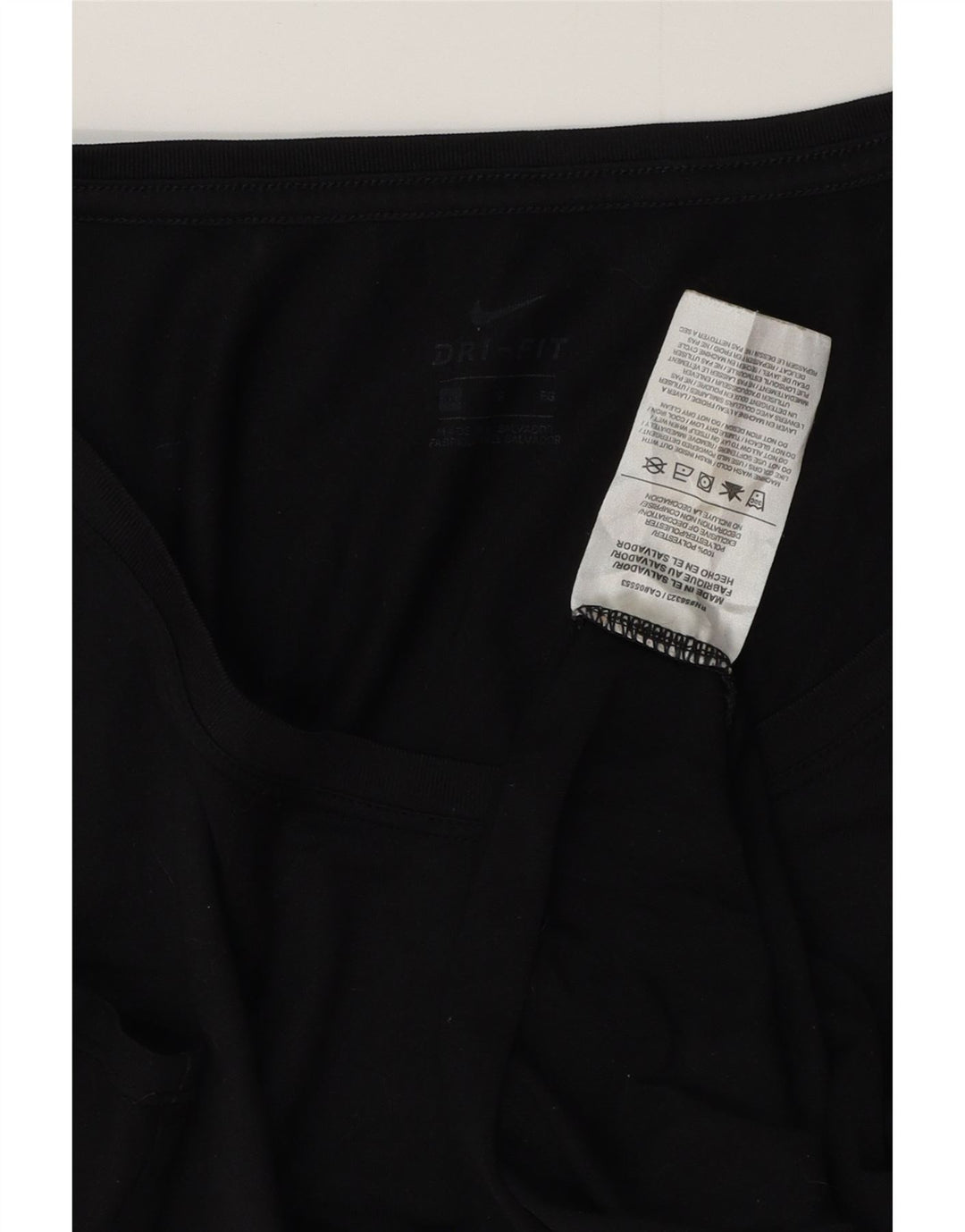 Nike Dame Dri Fit T-Shirt Top UK 18 XL Sort Polyester